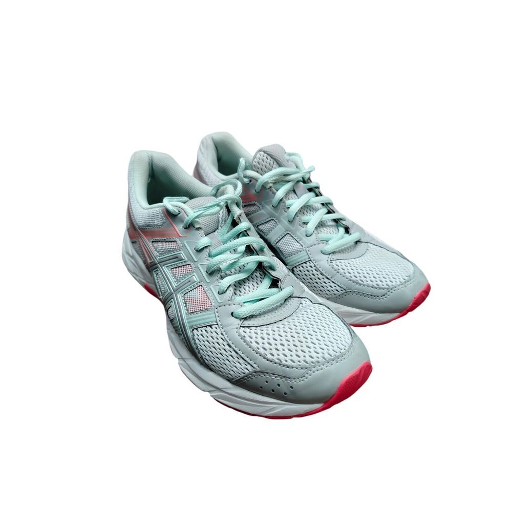 Asics Gel Contend 4 Running Shoes Women 7.5 Gray White T765Q Athletic Athleisure